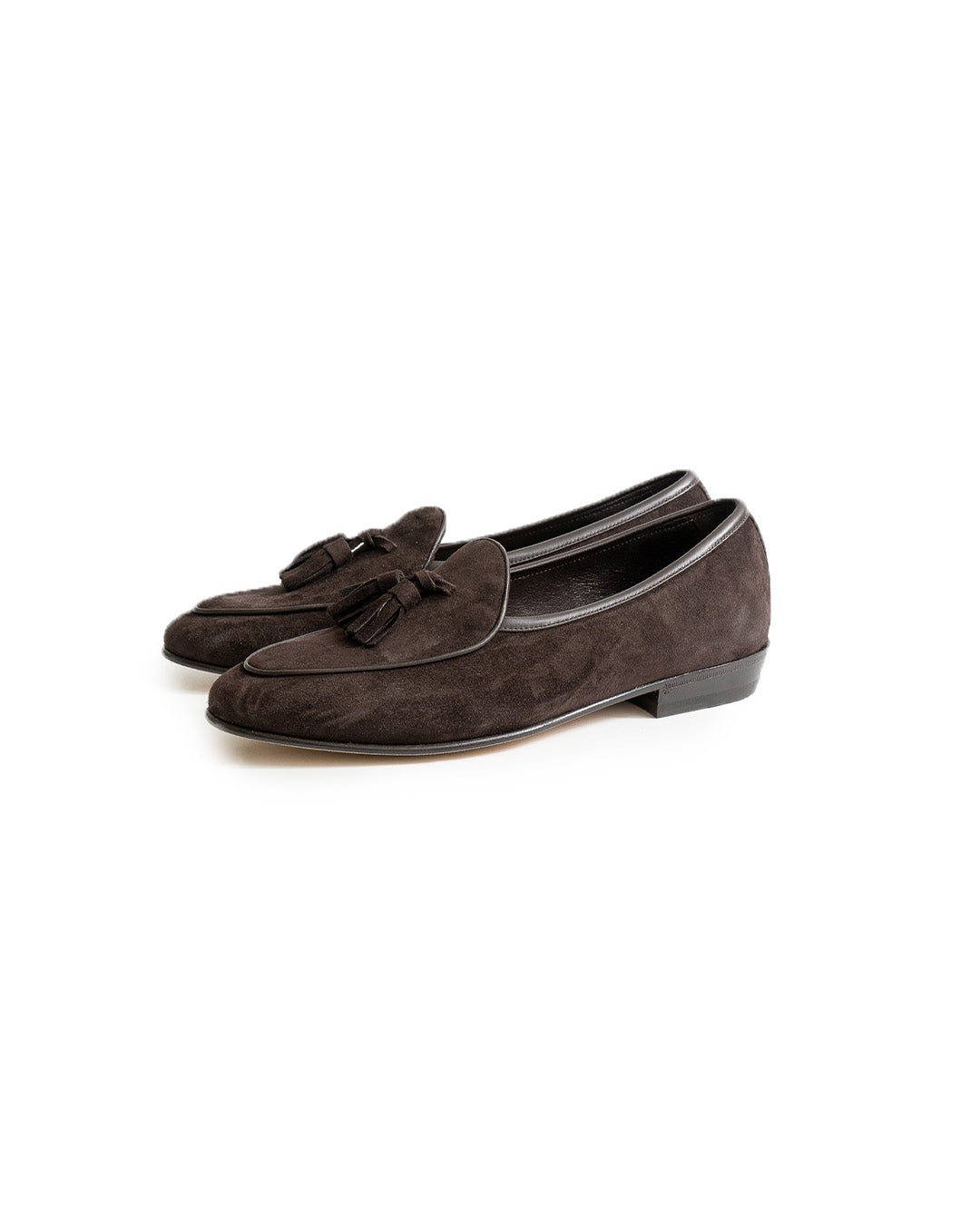 Baudoin & Lange Sagan Classic Tassels Lusitanias Dark Brown Suede