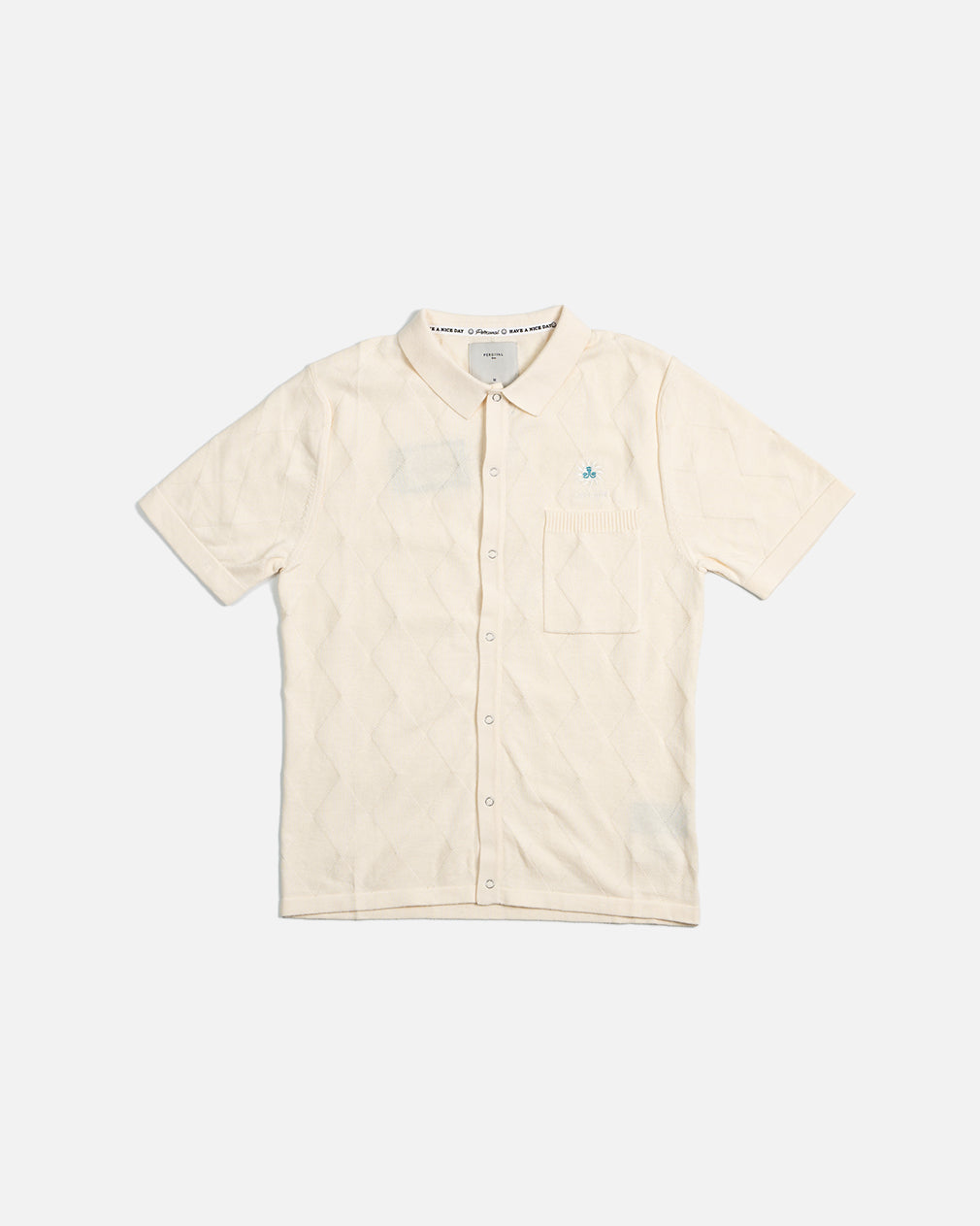 Percival Intarsia Shirt in Ecru
