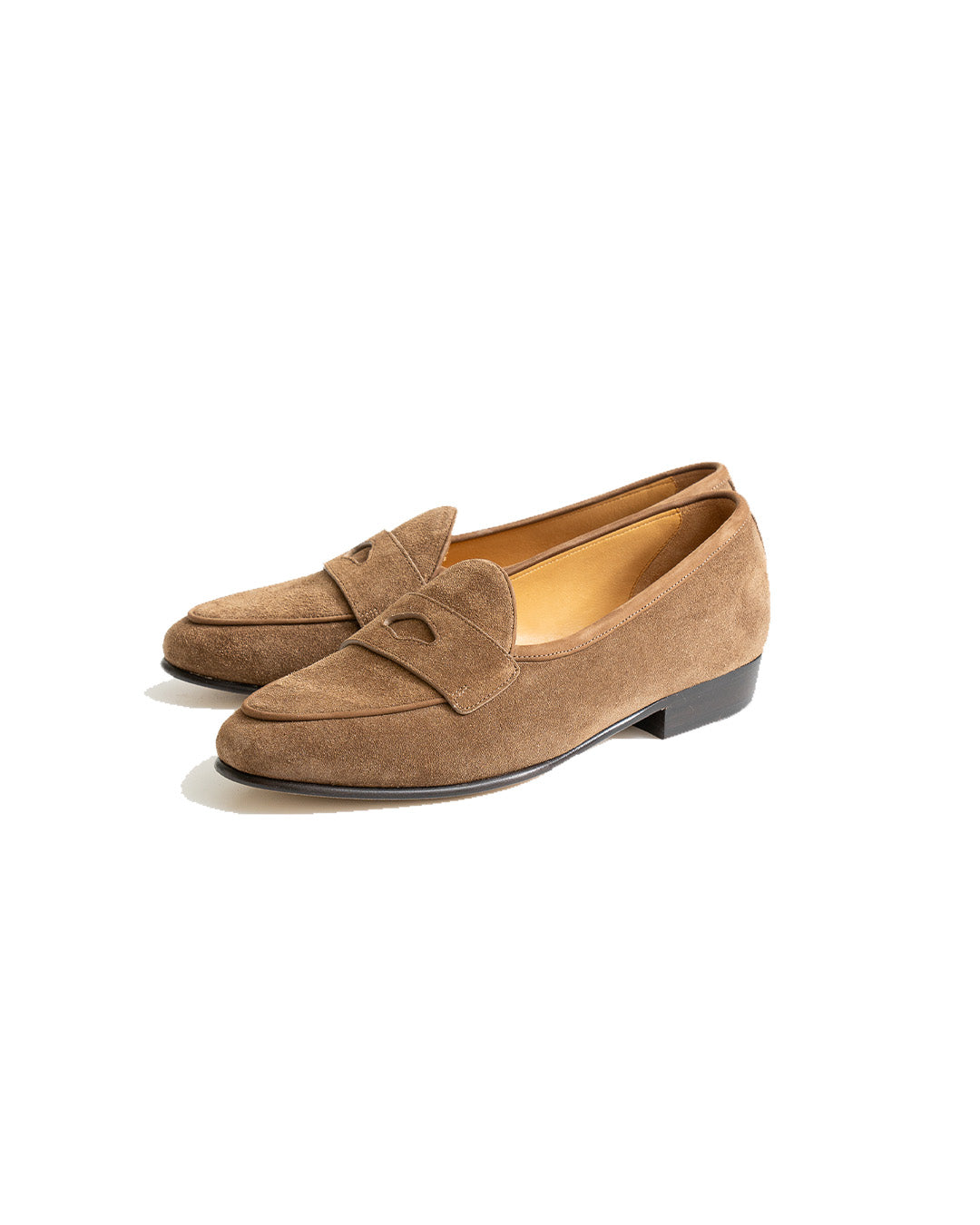 Baudoin & Lange Sagan Classic Ginkgo Loafers in Pecan Glove Suede