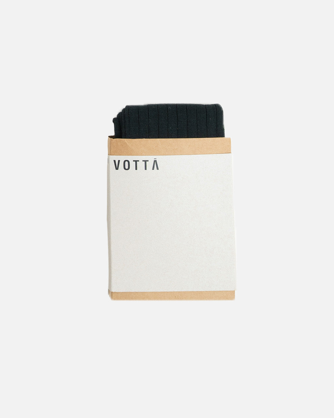 Votta Ribbed Jet Black Over the Calf