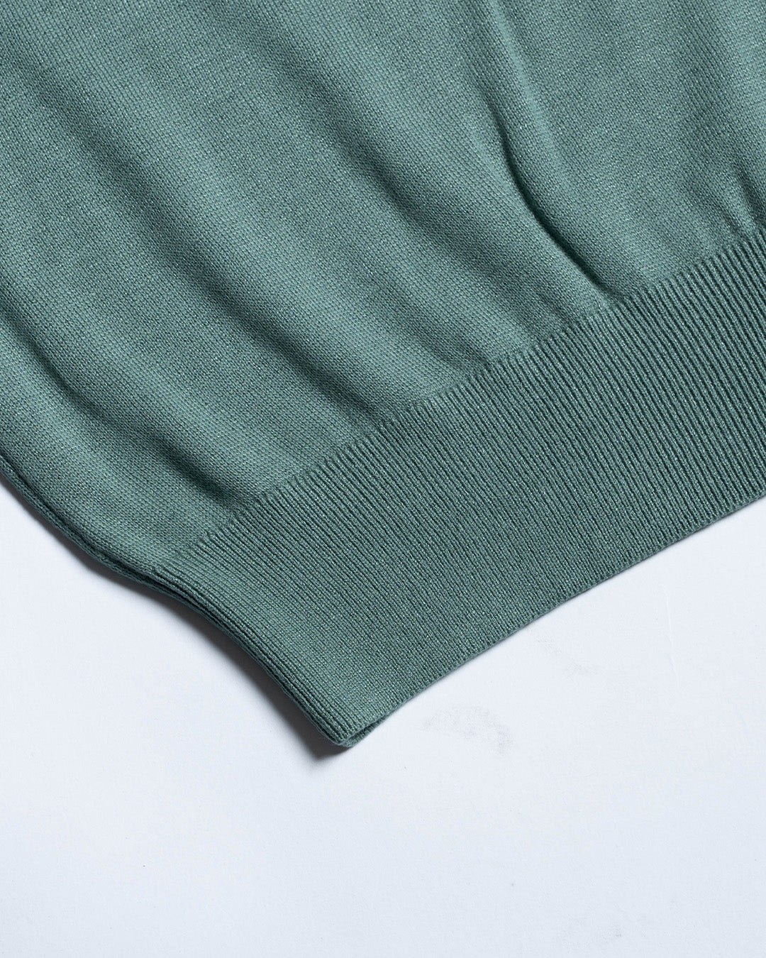The Decorum Silk Knit Polo Shirt - Bamboo Green