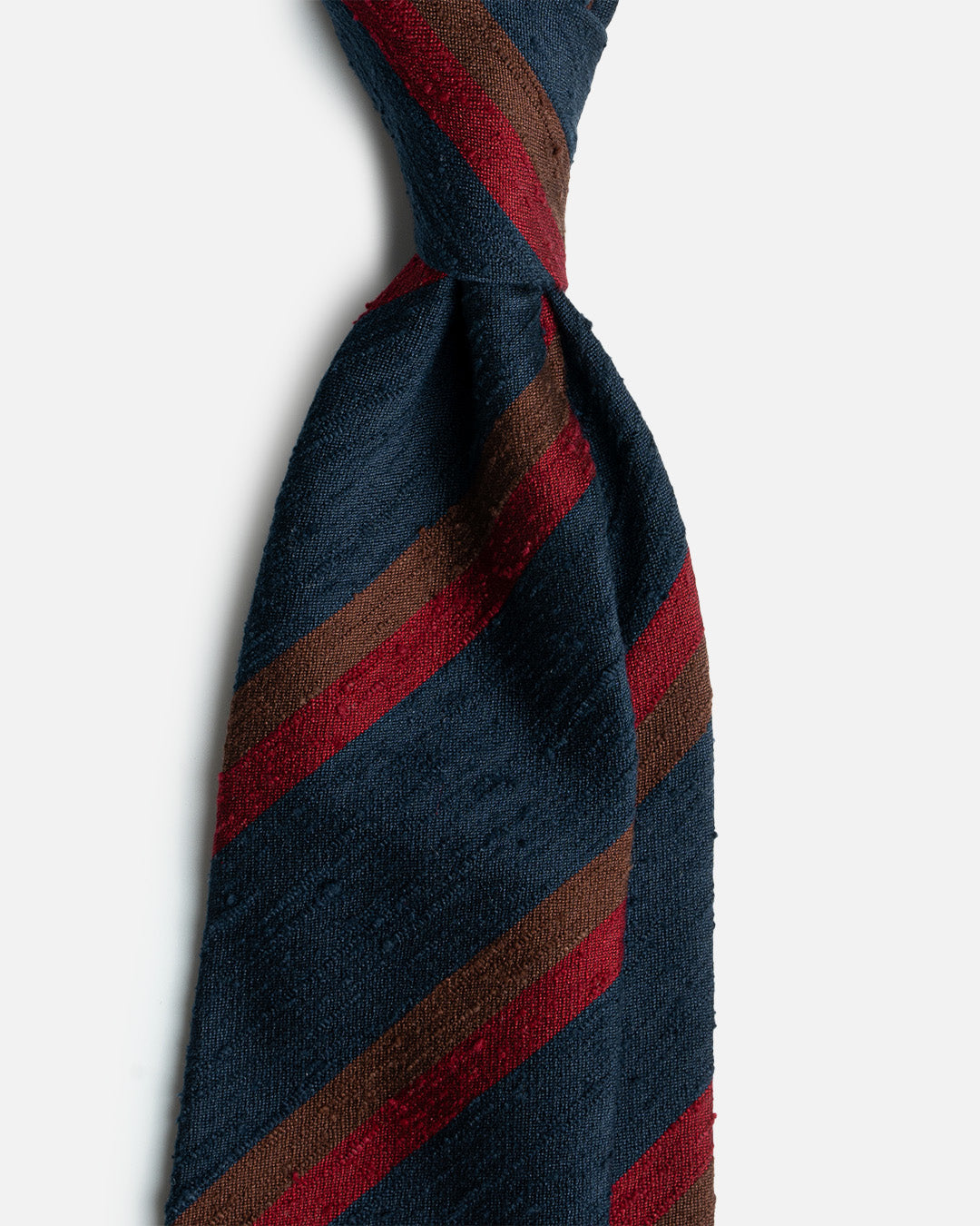 Drake’s archival tie collection for The Decorum - Red/Brown stripe