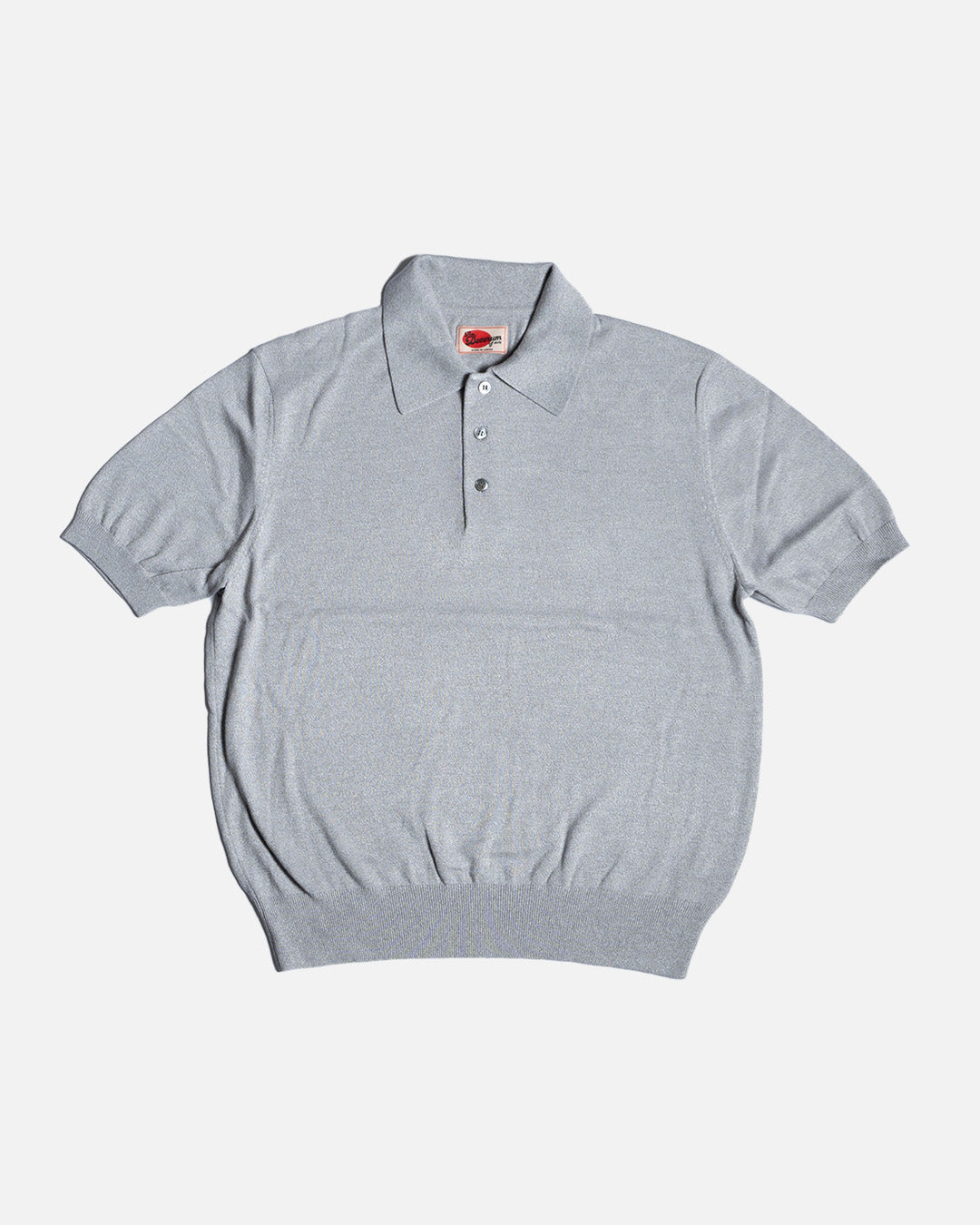 The Decorum Silk Knit Polo Shirt - Grey