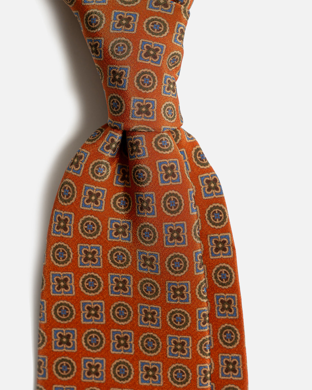 Tie Your Tie Printed Orange Tie