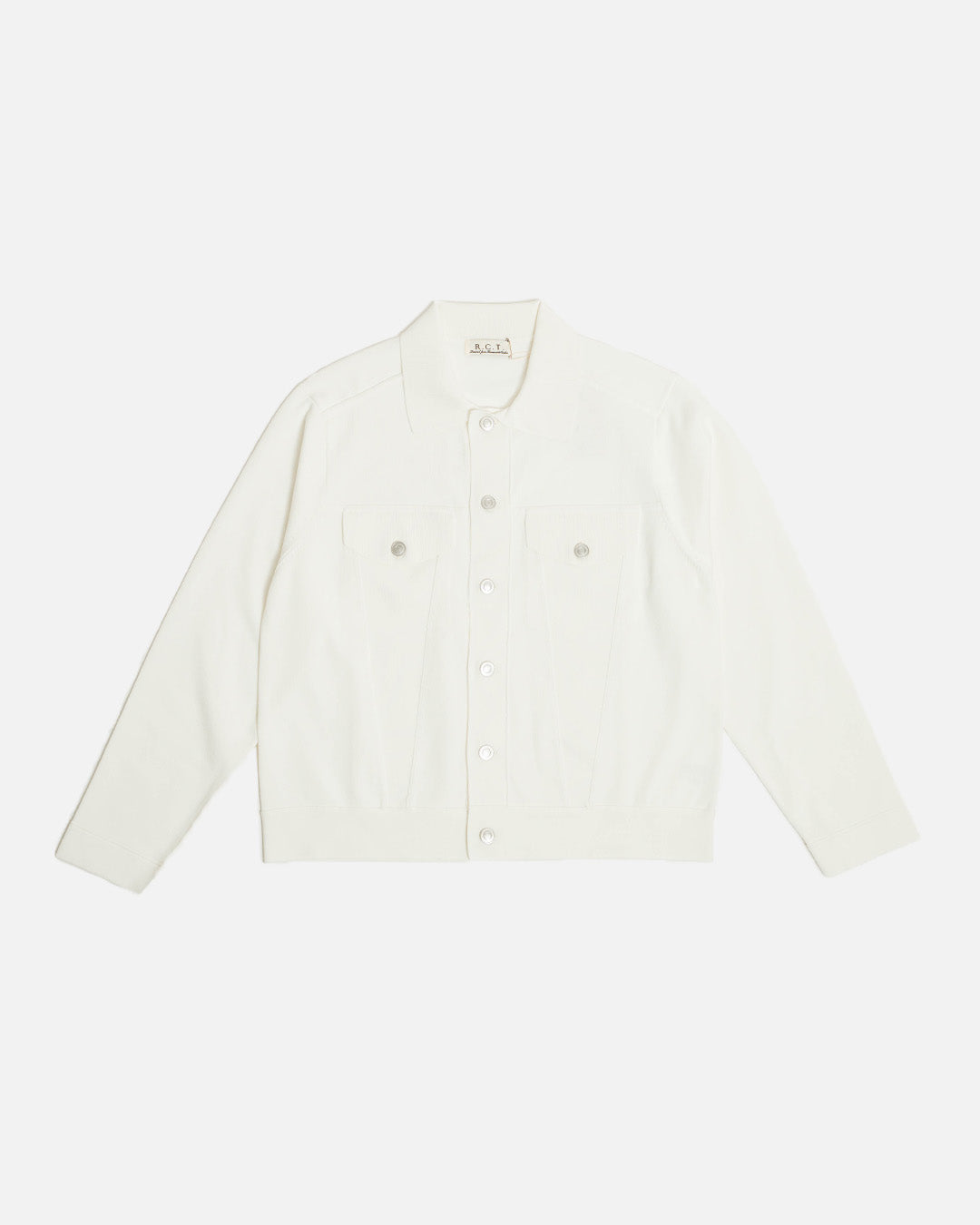 R.C.T. Knit Trucker Jacket - Off-white