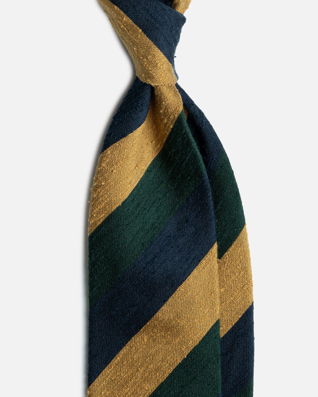 Drake’s archival tie collection for The Decorum - Yellow/Green stripe