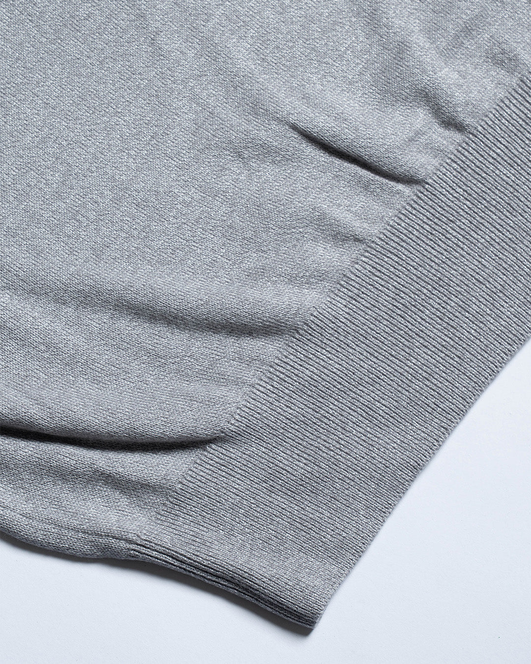 The Decorum Silk Knit Polo Shirt - Grey