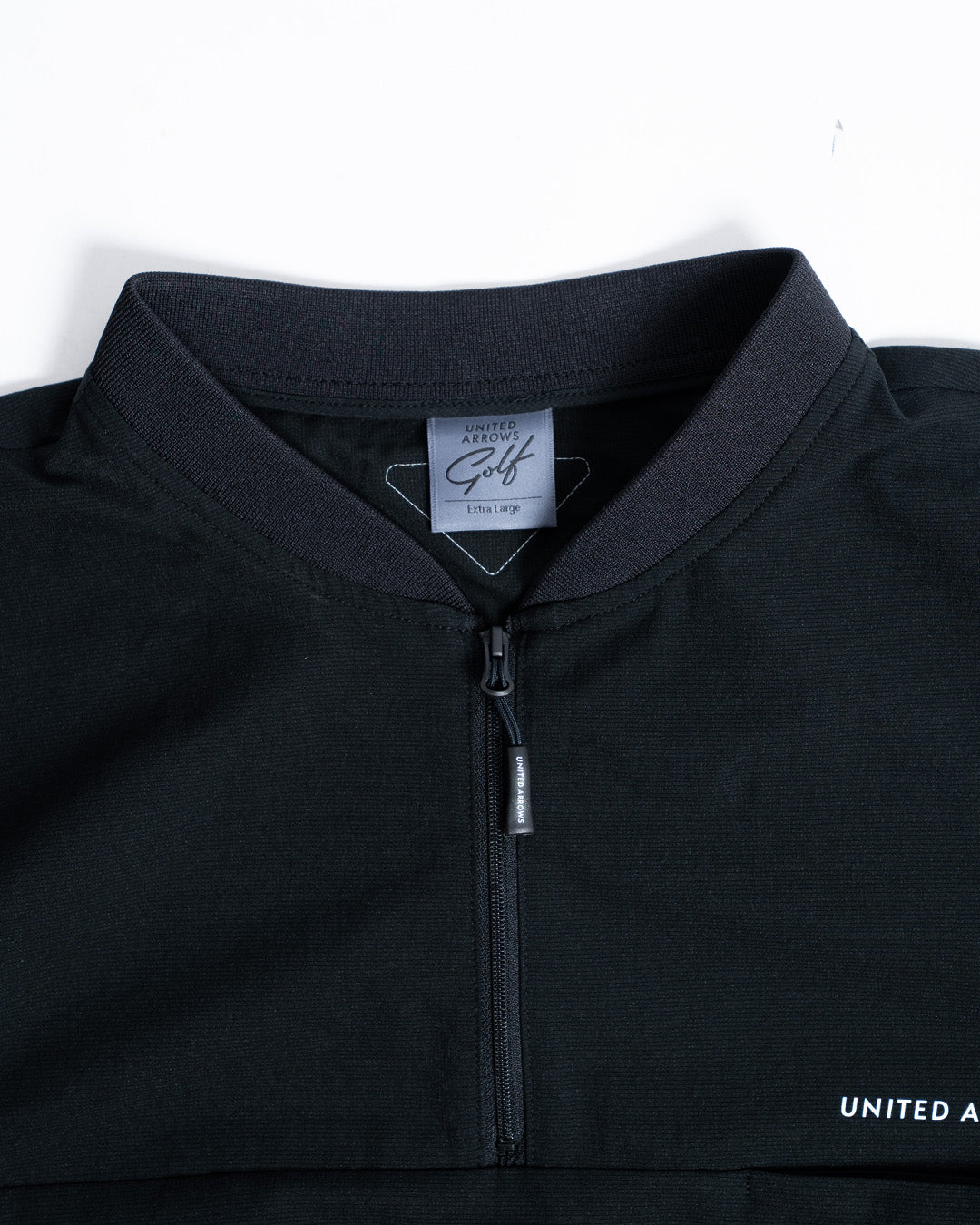 United Arrows Golf Black Cool Dots Half Zip Pullover