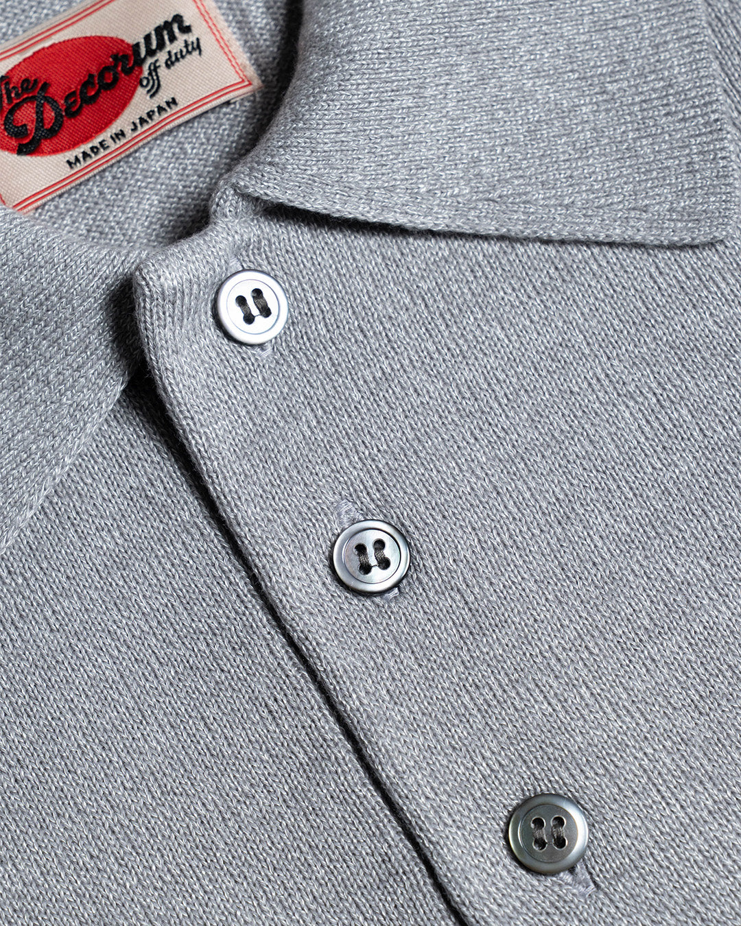 The Decorum Silk Knit Polo Shirt - Grey