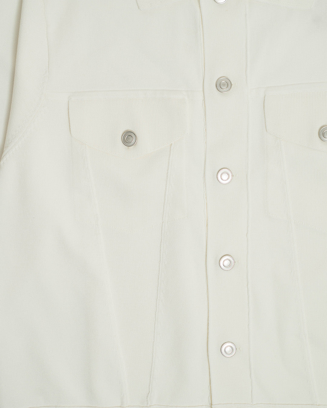 R.C.T. Knit Trucker Jacket - Off-white