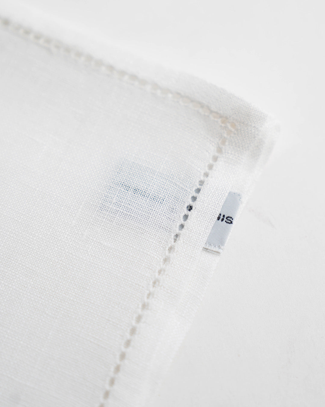 Simonnot Godard Jour Venise White Hemstitch Pocket Square