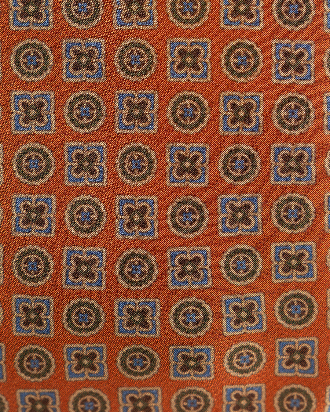 Tie Your Tie Printed Orange Tie