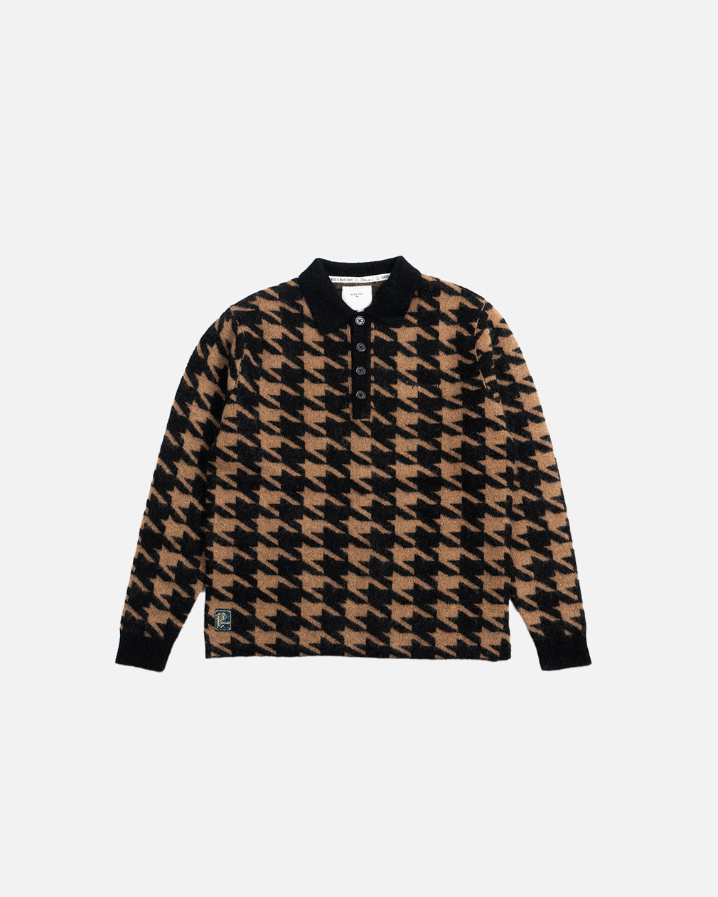 Percival Houndtooth Rugby in Tan