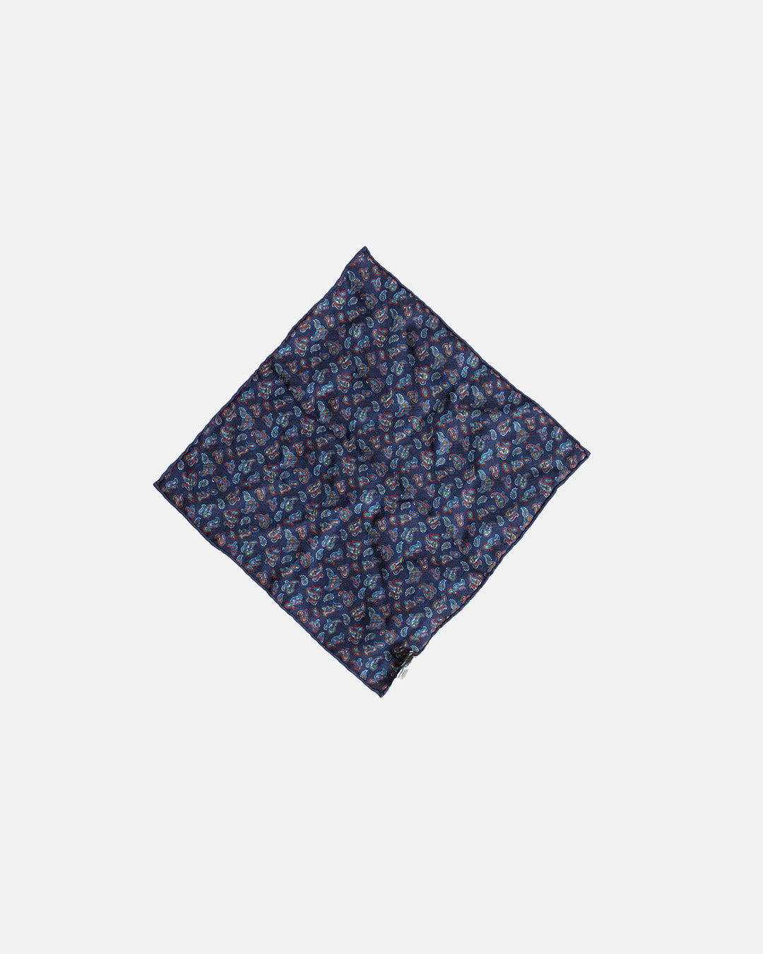 Calabrese Mythical Creatures Pocket Square - Navy/Red