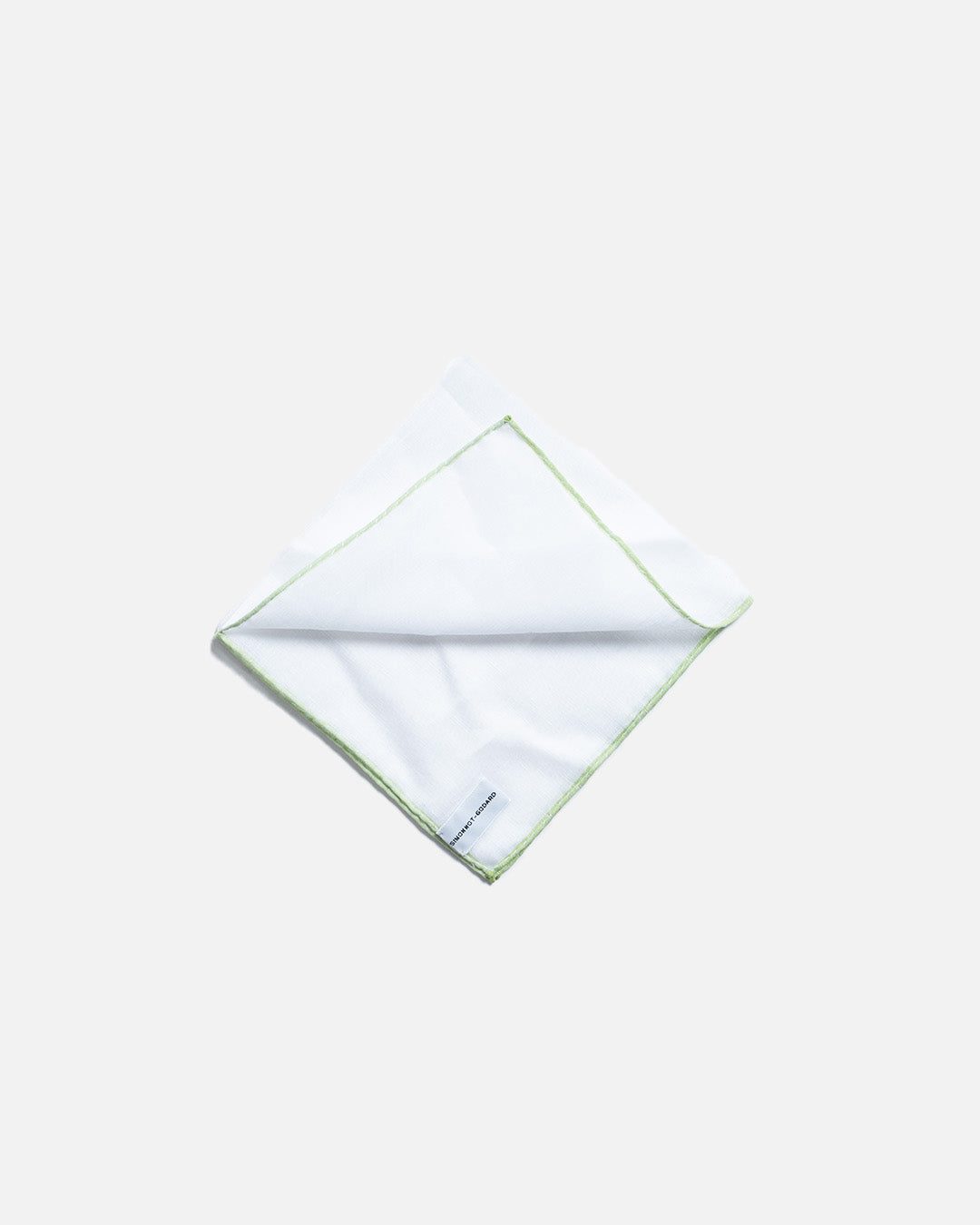 Simonnot Godard White/Green Pocket Square
