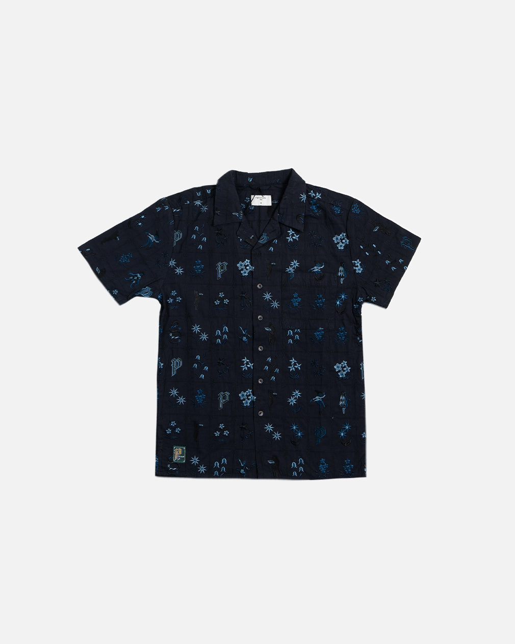 Percival Saga Cuban Shirt in Navy