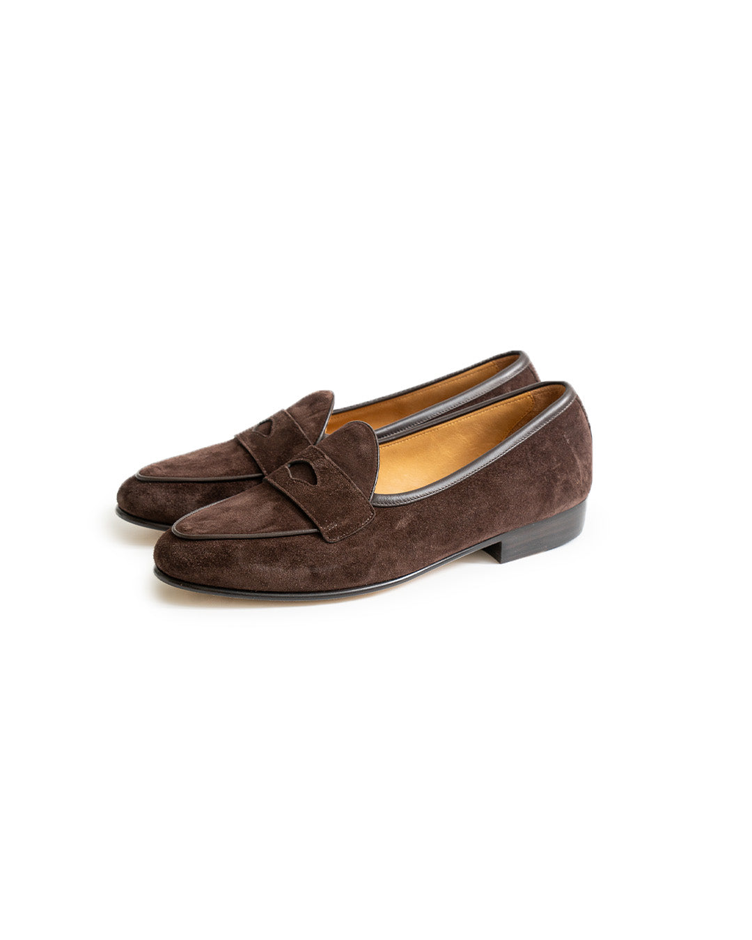 Baudoin & Lange Sagan Classic Ginkgo Loafers in Dark Brown Glove Suede