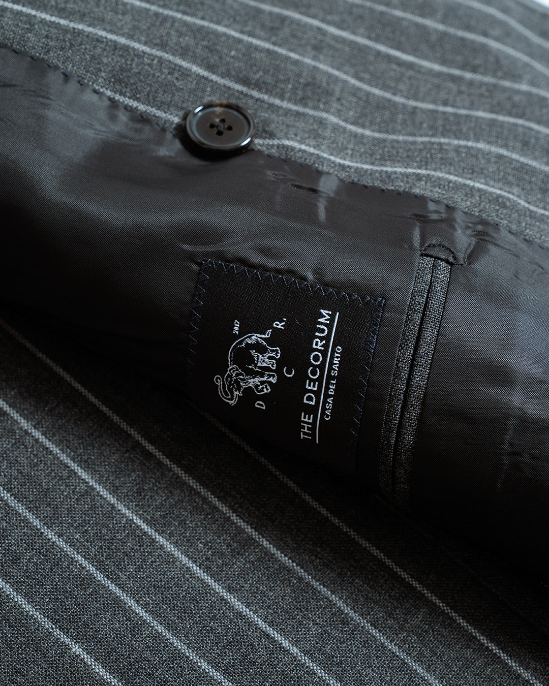 Casa Del Sarto Grey Stripe Double Breasted Suits