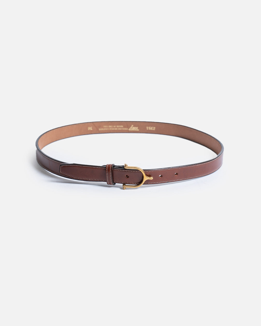Tory Leather 1" Spur Buckle Belt 2351 Oak Bark
