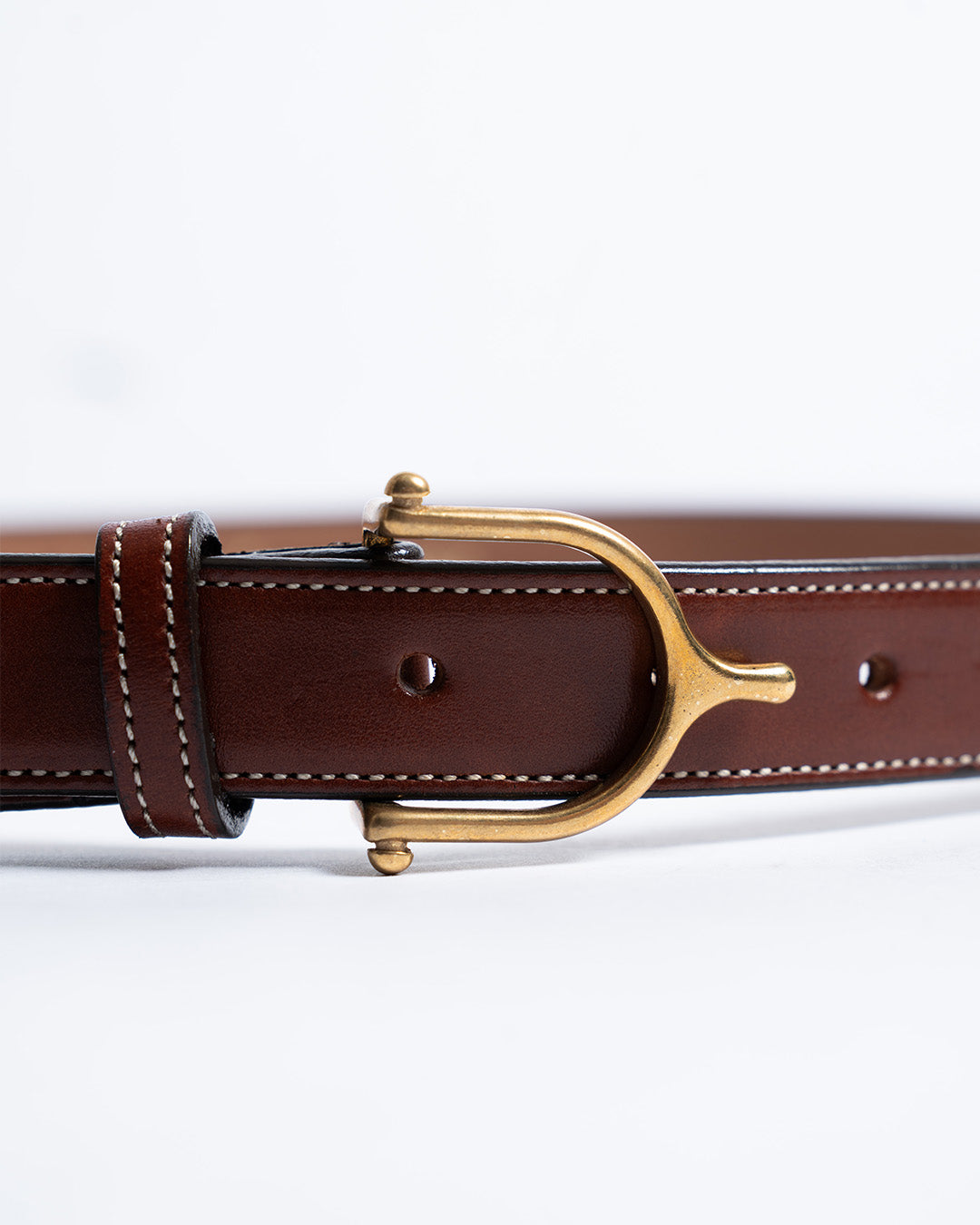 Tory Leather 1" Spur Buckle Belt 2351 Oak Bark
