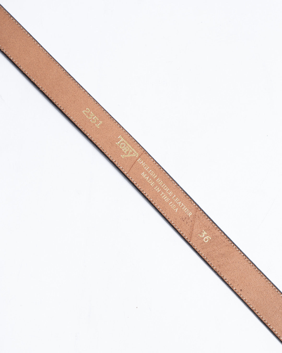 Tory Leather 1" Spur Buckle Belt 2351 Oak Bark