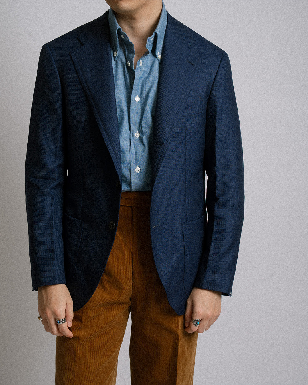 Sartoria Raffaniello Navy Hopsack Jacket