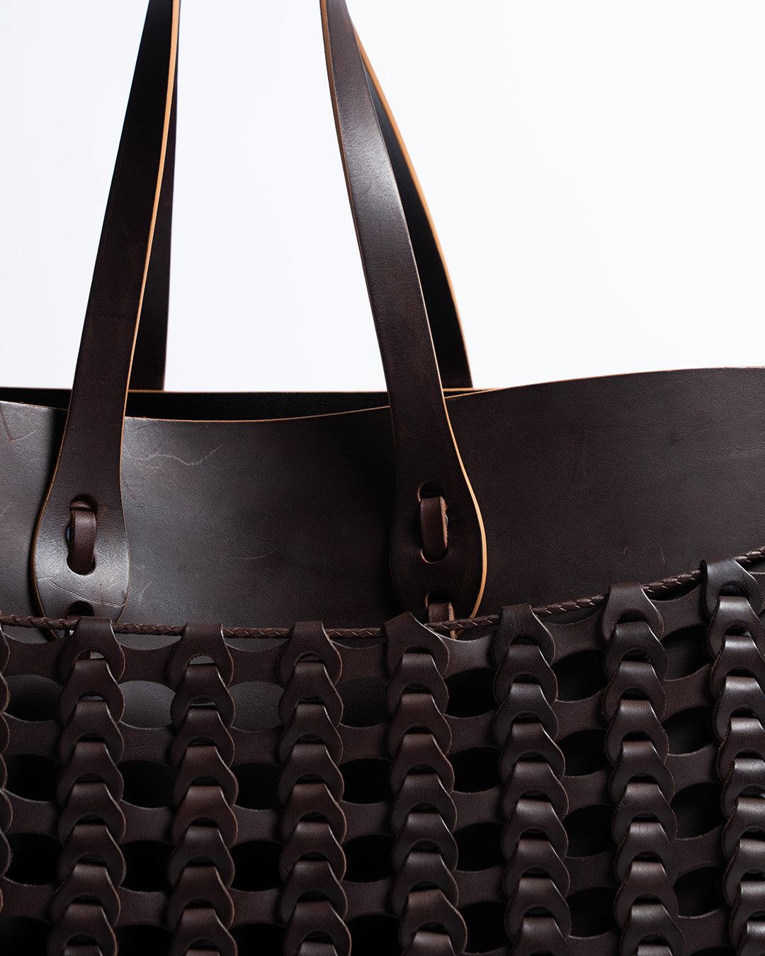 Il micio Dark Brown Vachetta Pescatore Tote Bag Dark Brown (NB-1)