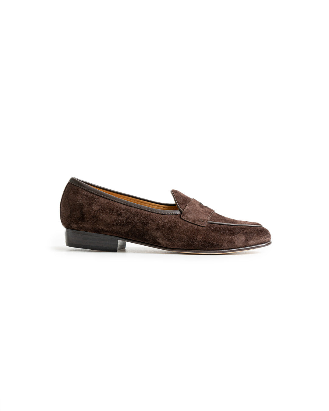 Baudoin & Lange Sagan Classic Ginkgo Loafers in Dark Brown Glove Suede