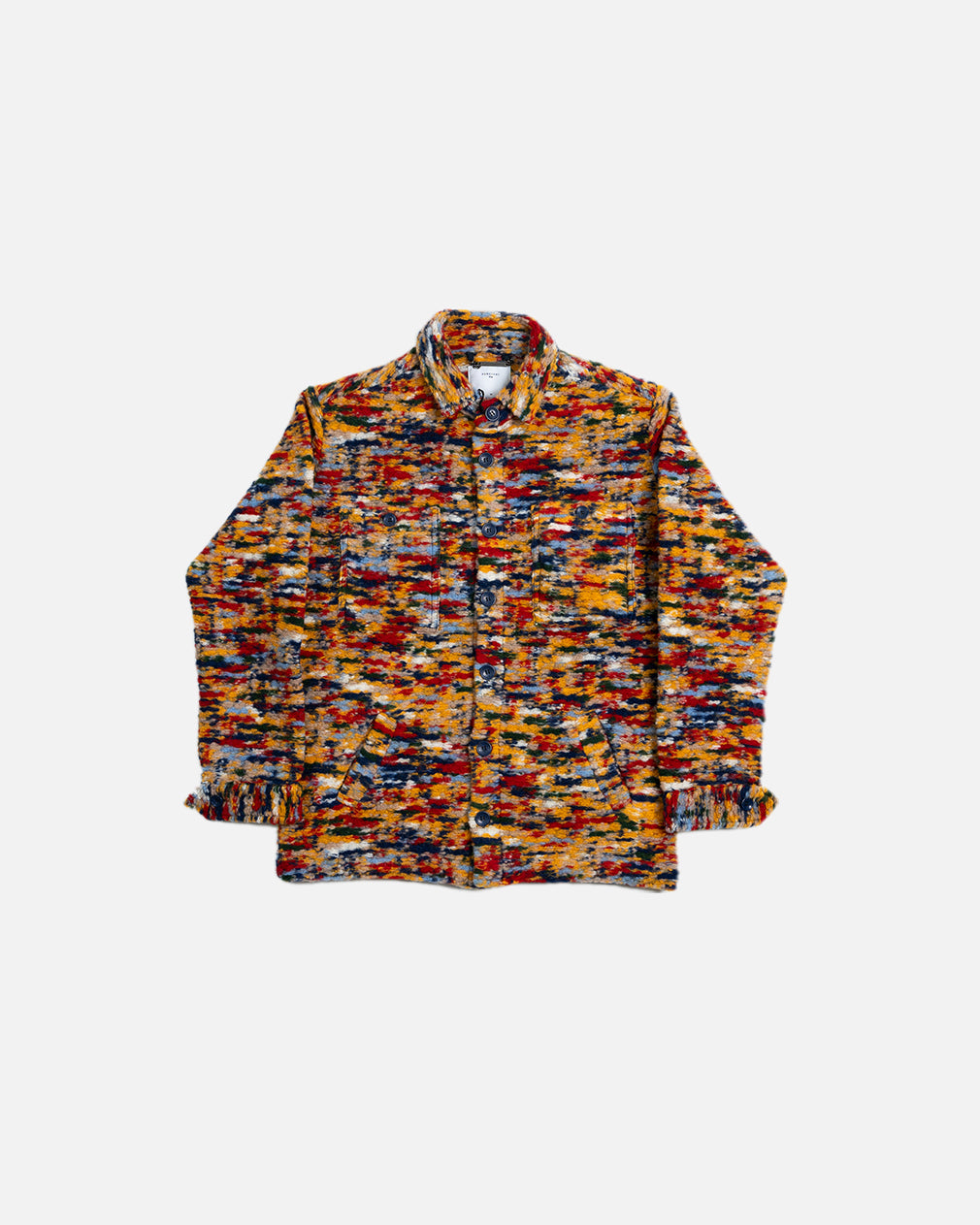 Percival Jacquard Overshirt in Mustard