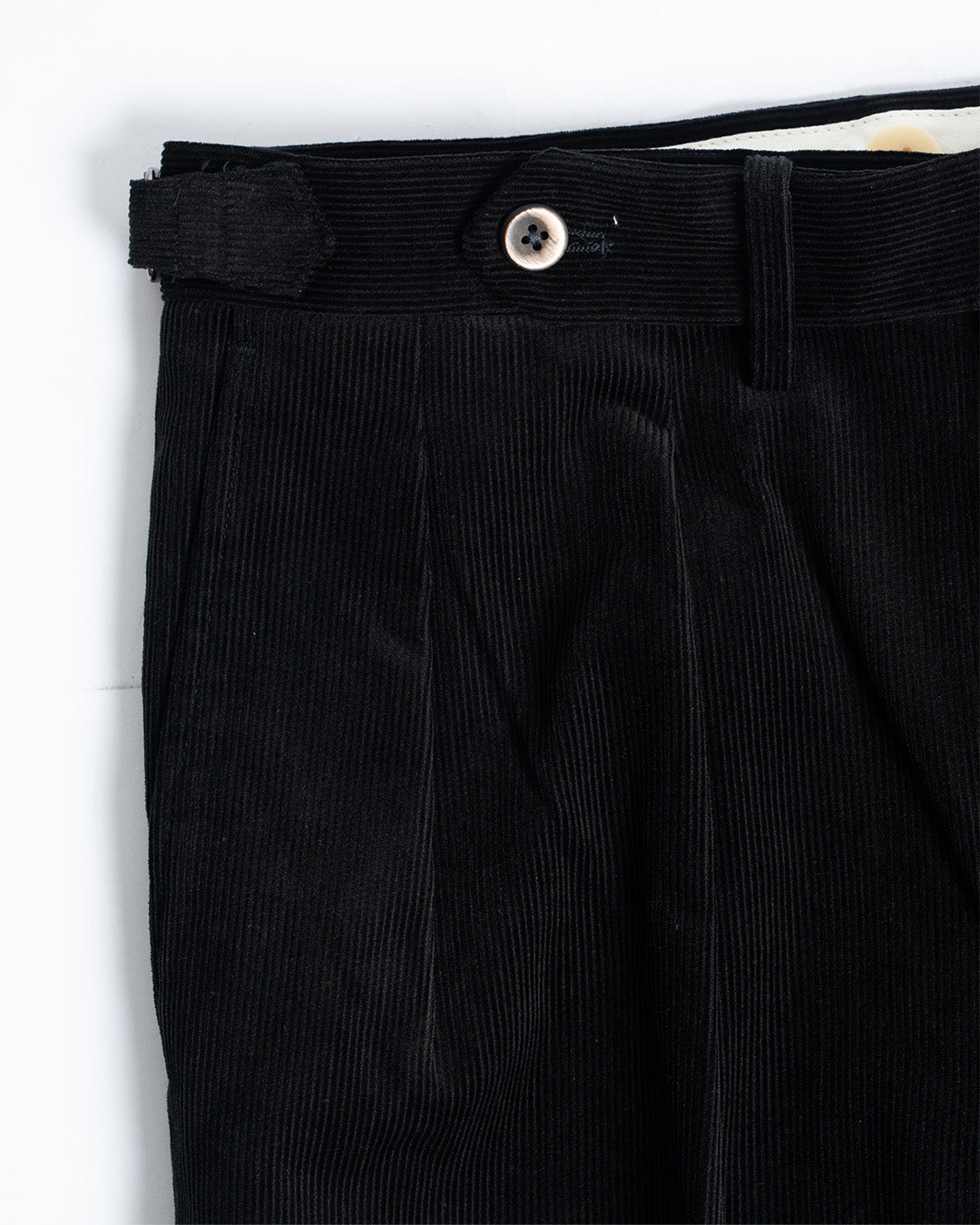 The Decorum Grant Trousers in Black Cotton Corduroy