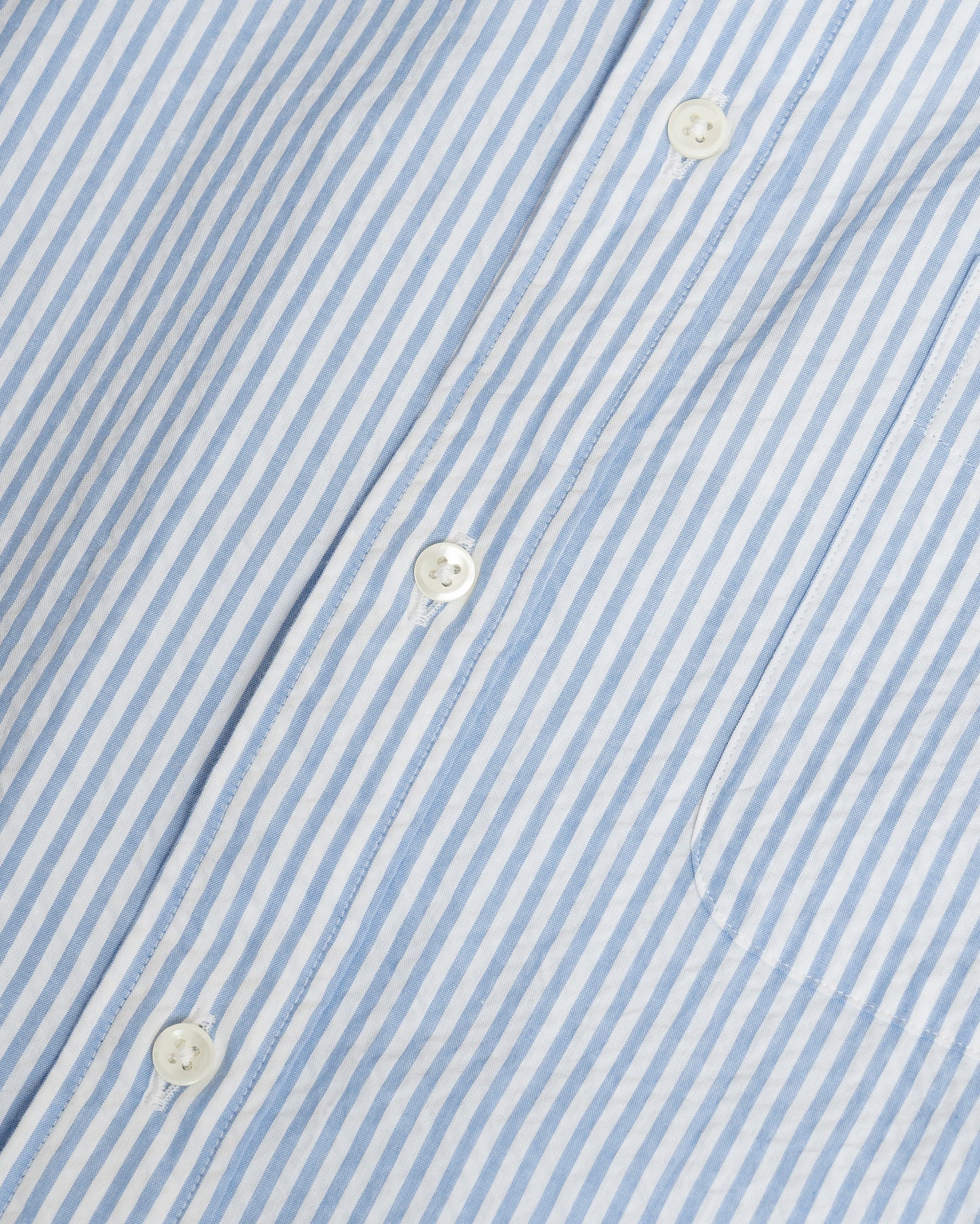 Kamakura Firenze Blue Seersucker Shirt