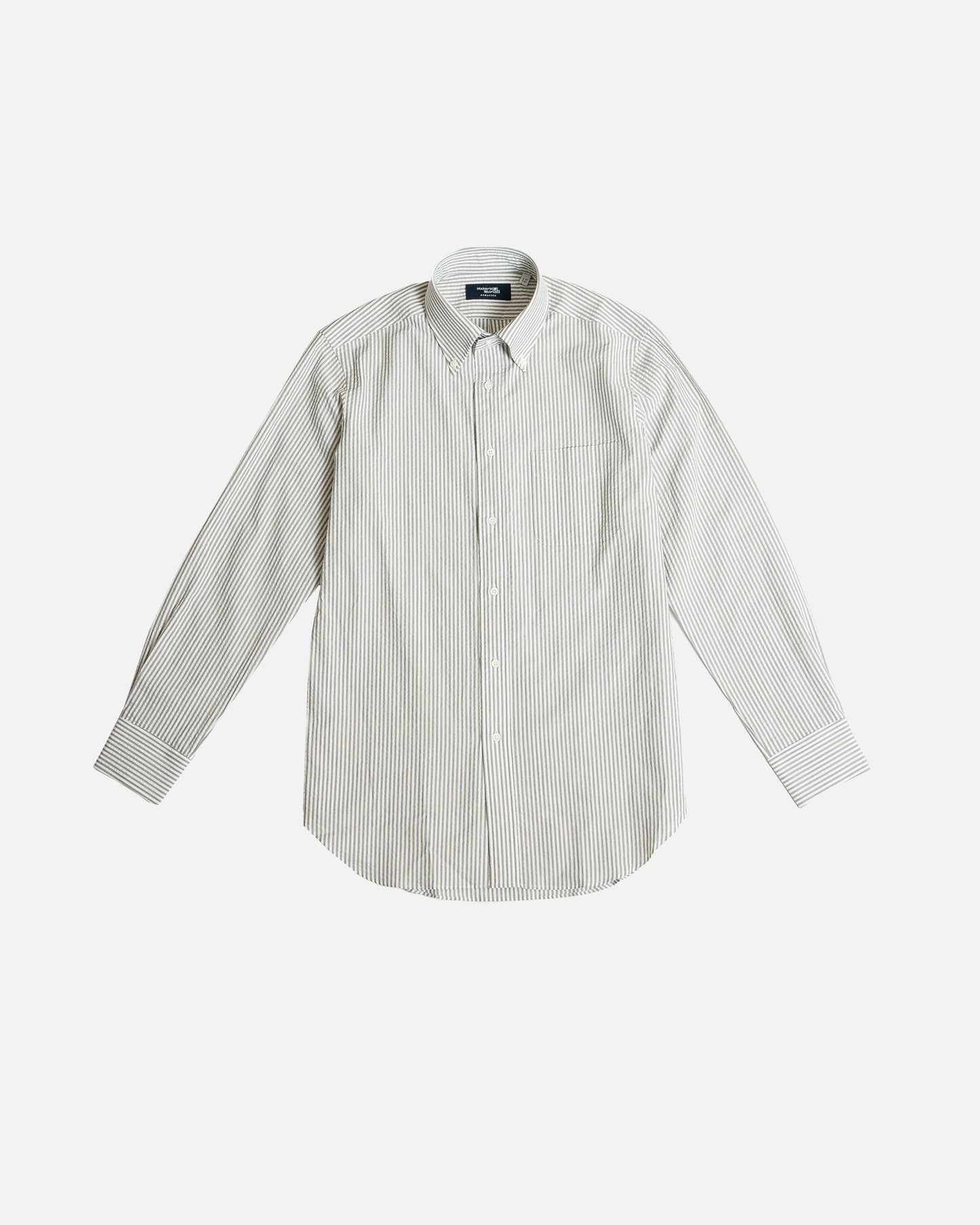 Kamakura Firenze Green Seersucker Shirt