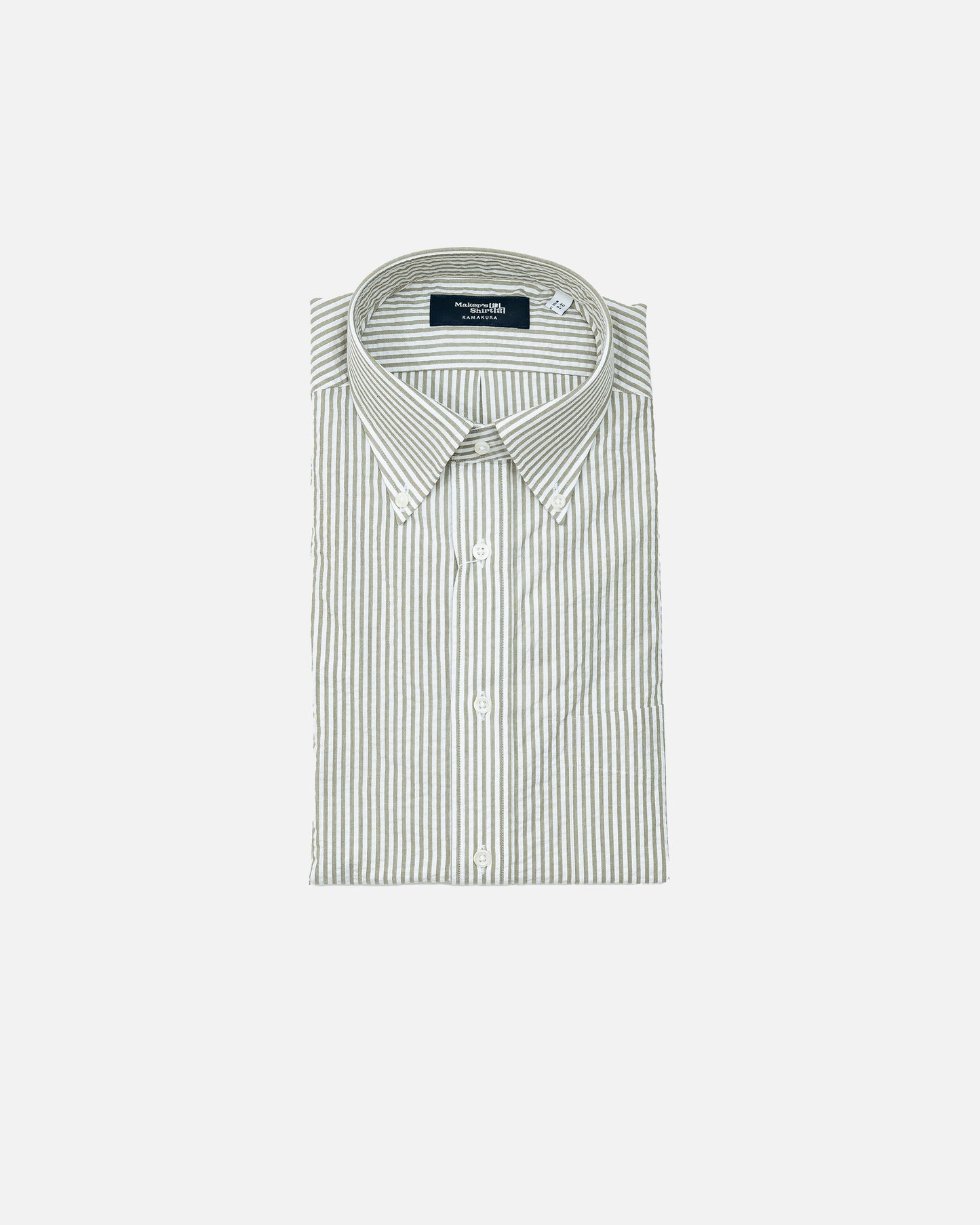 Kamakura Firenze Green Seersucker Shirt