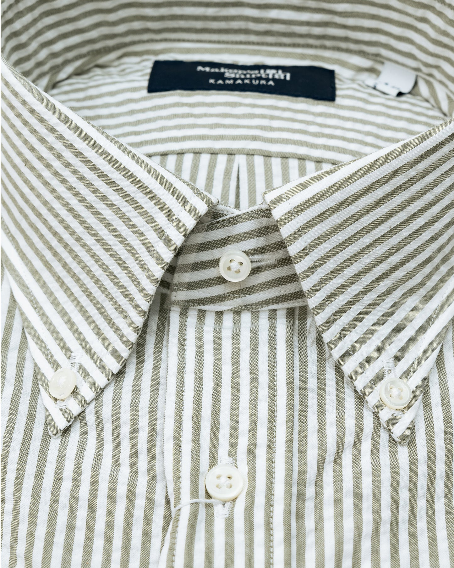 Kamakura Firenze Green Seersucker Shirt