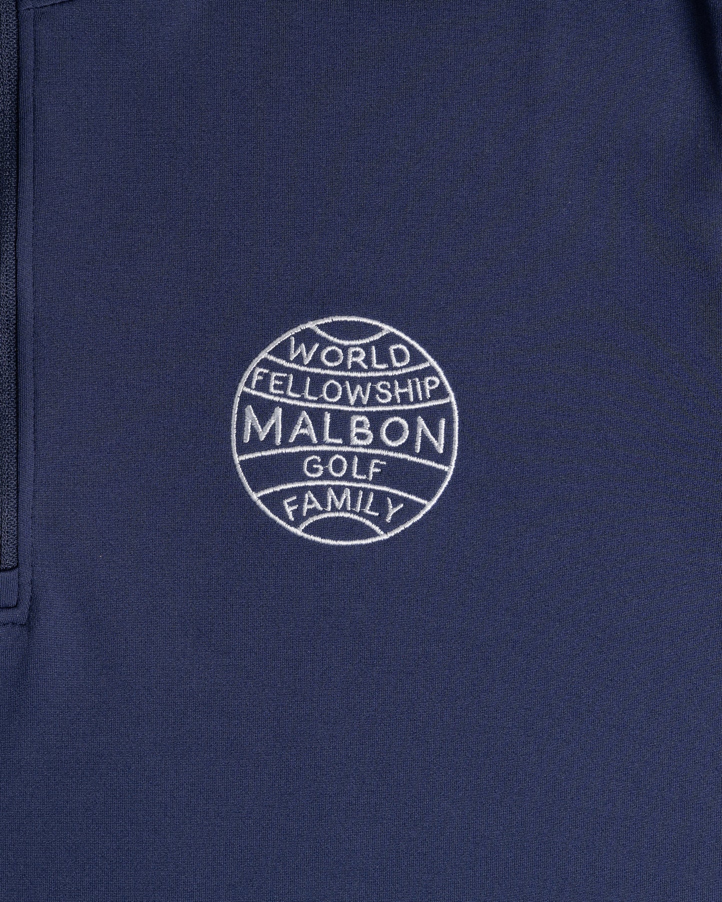 Malbon World Fellowship Performance Quarter Zip in Navy