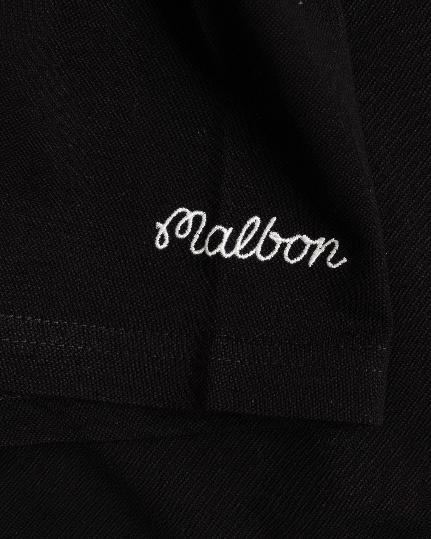 Malbon Umbrella Buckets Pique Polo Black
