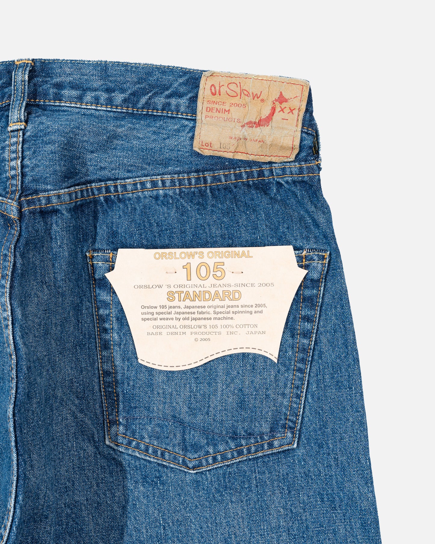 Orslow 105 Standard Selvedge Denim (2 Year Wash)