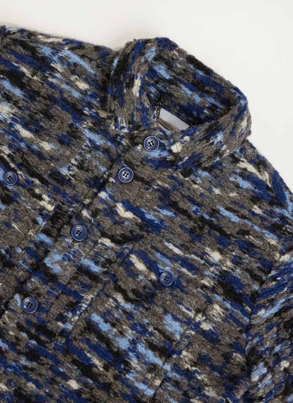 Percival Jacquard Overshirt in Blue