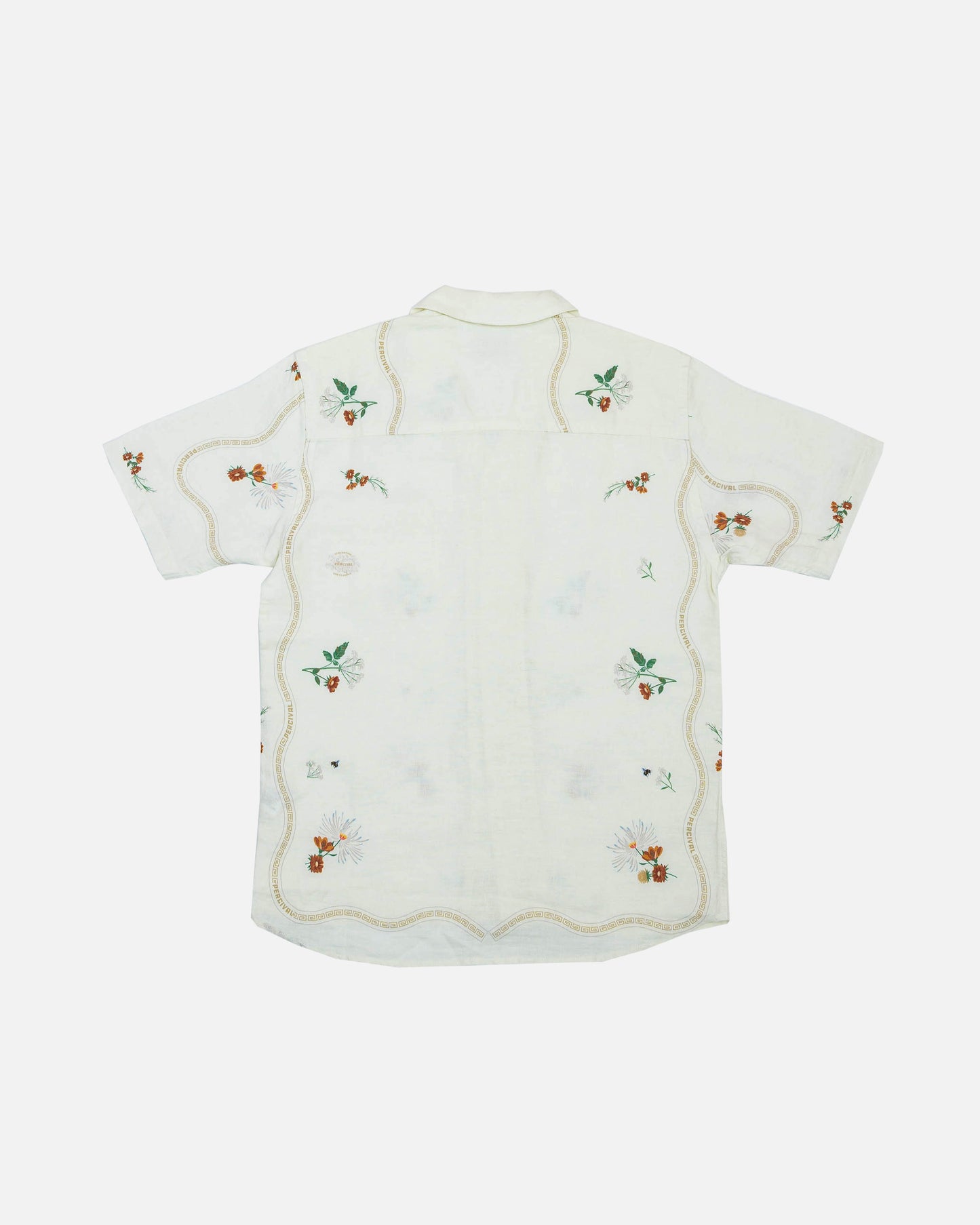 Percival Kowloon White Linen Cuban Shirt