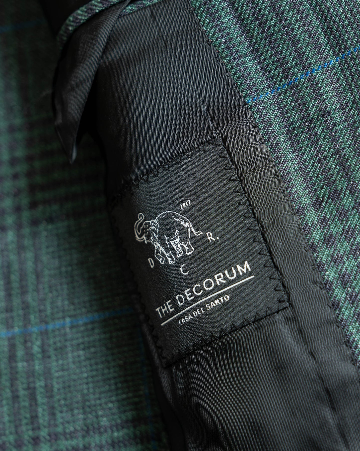 Casa del sarto Green Glen Check Linen Maison Hellard Sport Jacket