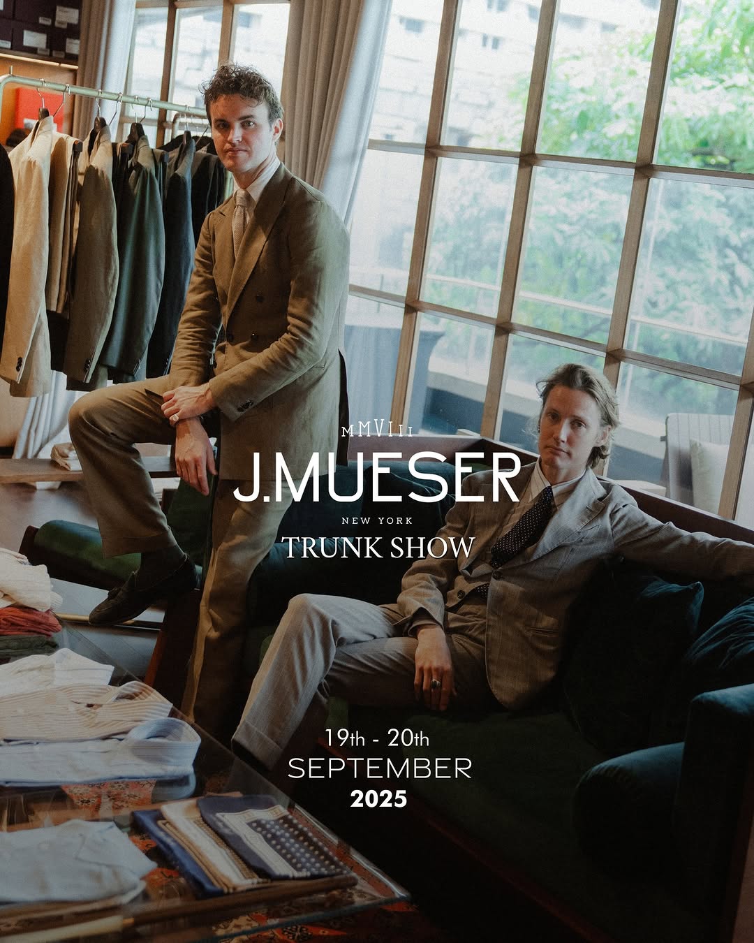 J. Mueser trunk show, 19 - 21 SEP 2025