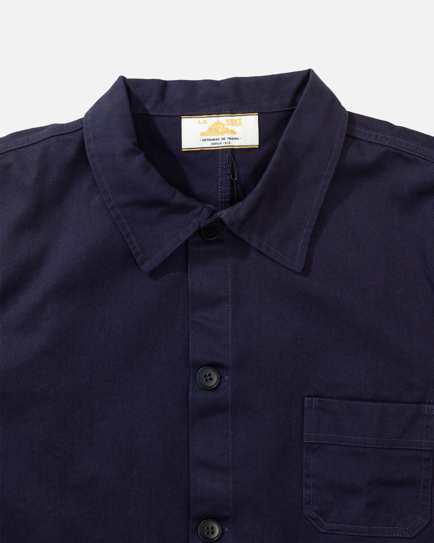 Le Mont Saint Michel Navy Cotton Twill Work Jacket
