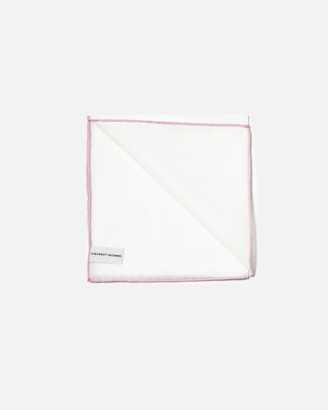Simonnot Godard White Pocket Square