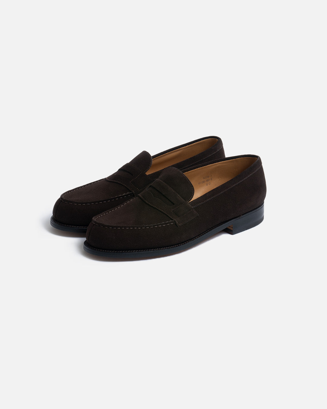 J.M. Weston 180 Loafer Dark Brown Suede D Width