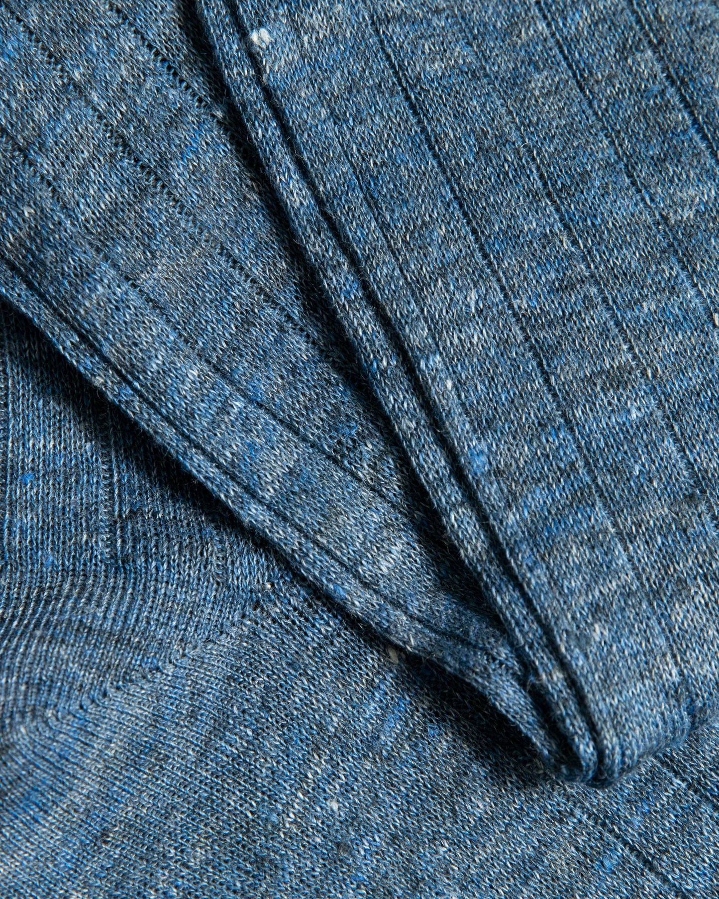 Bresciani 060 Jeans Ribbed Over The Calf Linen socks