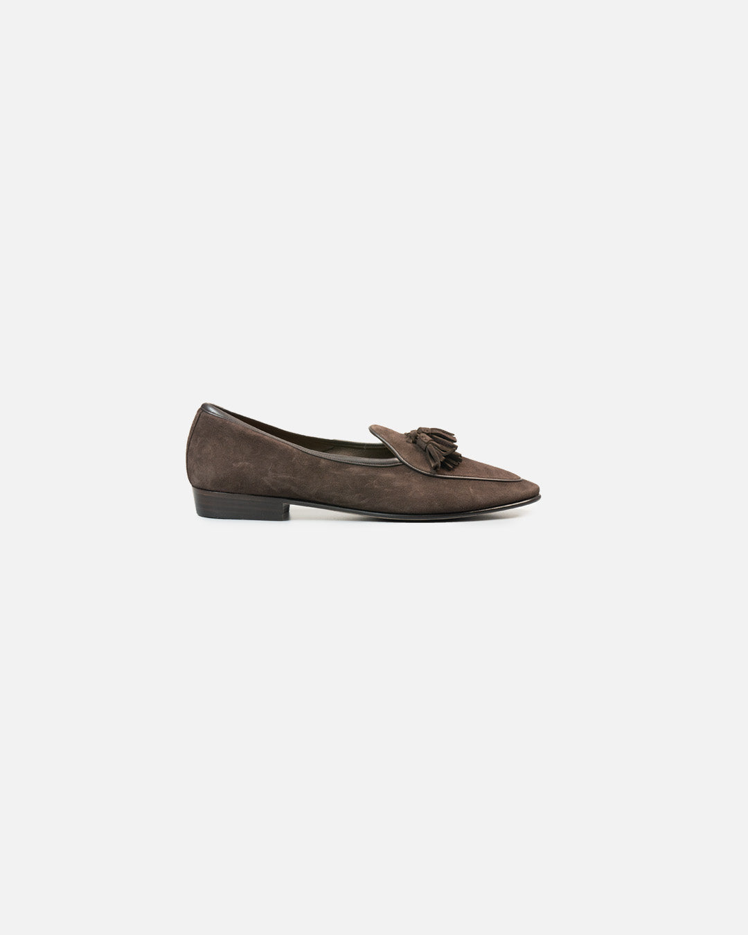 Baudoin & Lange Sagan Classic Tassels Lusitanias Dark Brown Asteria Suede