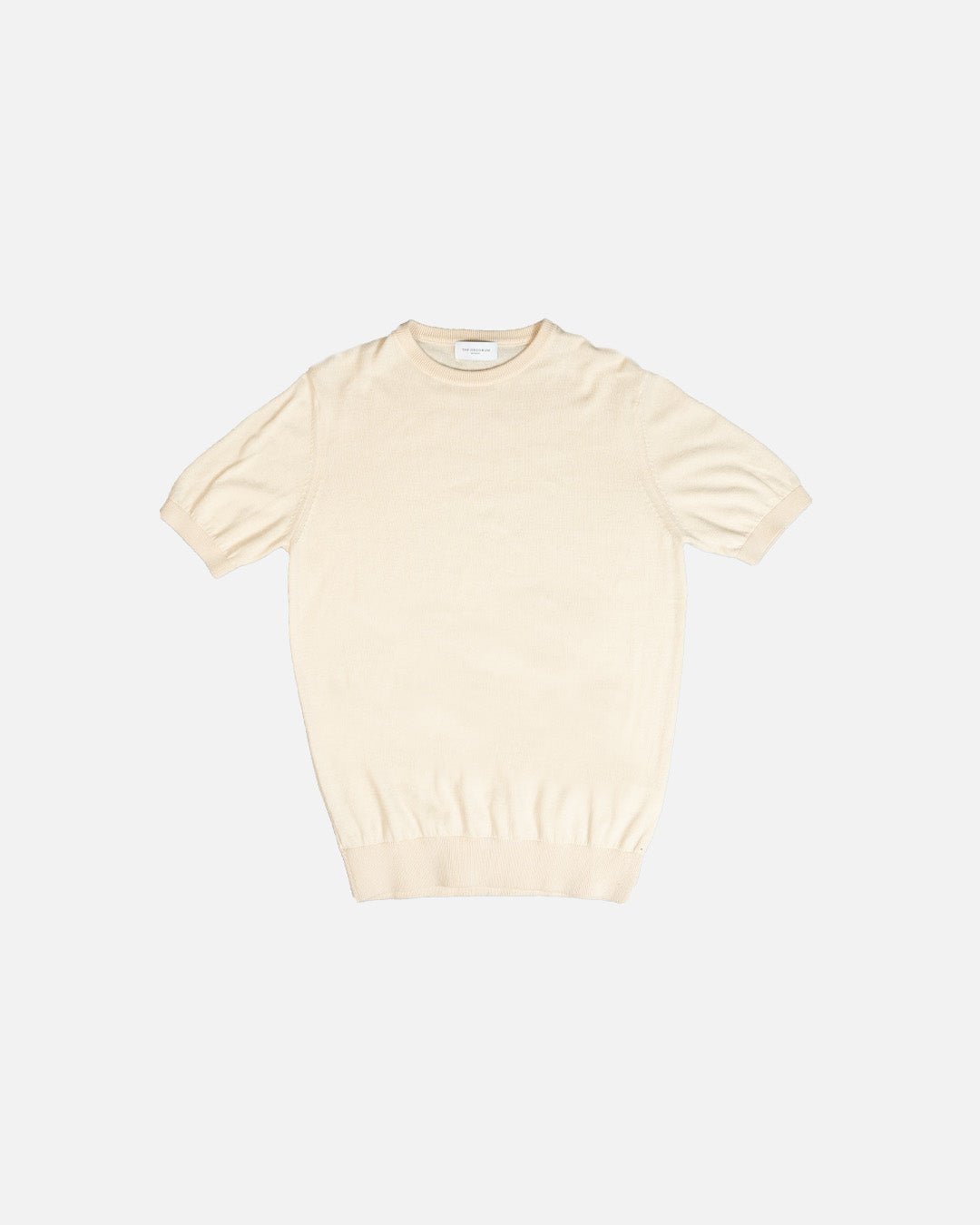 The Decorum Off Duty Cream Knit T-Shirt