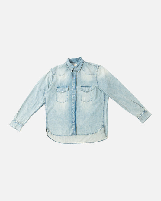 Wythe New York Denim Pearlsnap Shirt - Washed Indigo