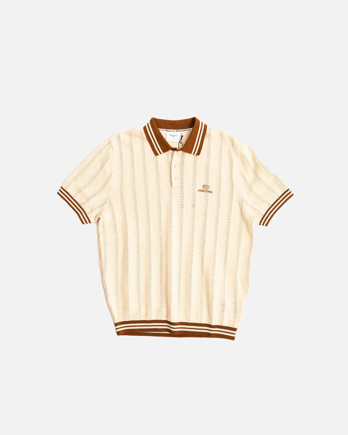 Percival HQ Knitted Polo Ecru