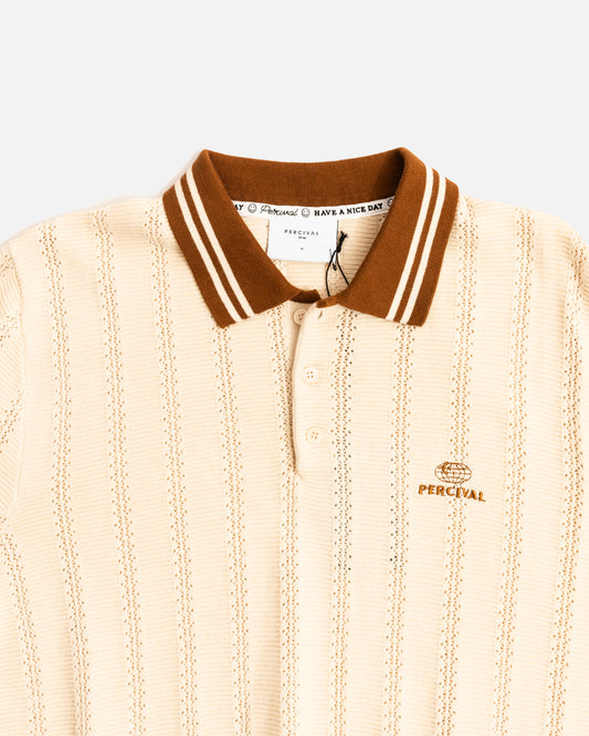 Percival HQ Knitted Polo Ecru